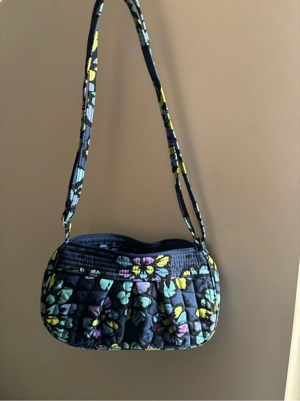 Vera Bradley Quilted Floral Crossbody Bag  10x6